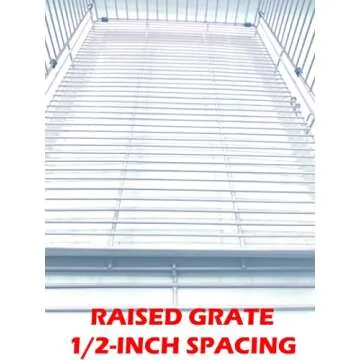 Easy Collapsable Bird, Dog and Cat Carrier Travel Carrier Metal Wire Prevent Beaks Out Cage with Stainless Feeder Cups Wooden Stand Perch