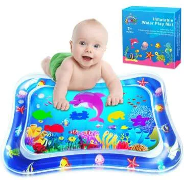 ZMLM Inflatable Tummy-Time Water Mat for Babies