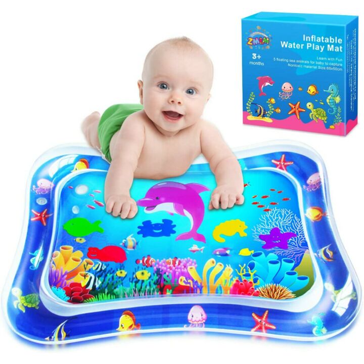 ZMLM Inflatable Tummy-Time Water Mat for Babies