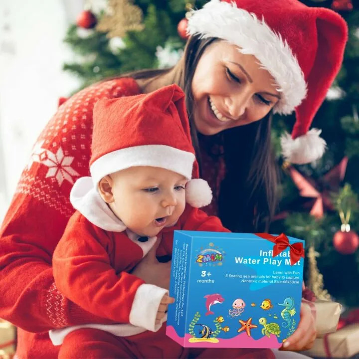 ZMLM Inflatable Tummy-Time Water Mat for Babies