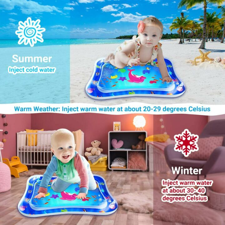 ZMLM Inflatable Tummy-Time Water Mat for Babies