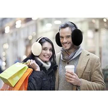 Livingston Cream Ear Muffs Soft Faux Fur for Winter Style