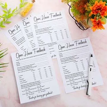 Marspark Real Estate Signs 150 Piece Feedback Notepad