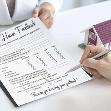 Marspark Real Estate Signs 150 Piece Feedback Notepad