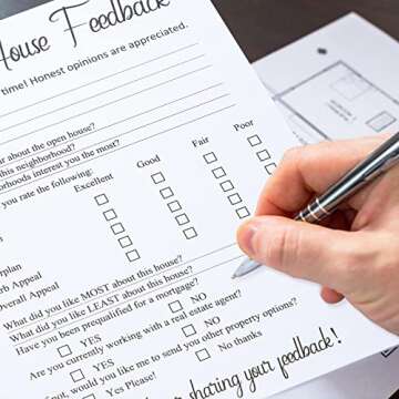 Marspark Real Estate Signs 150 Piece Feedback Notepad