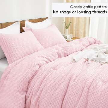 PHF Ultra Soft Waffle Weave Comforter Set King Size