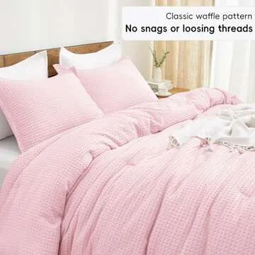PHF Ultra Soft Waffle Weave Comforter Set King Size