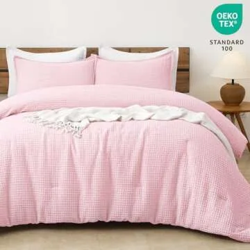 PHF Ultra Soft Waffle Weave Comforter Set King Size