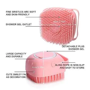 BLMHTWO Pet Bath Brush for Dogs and Cats - Soft Silicone