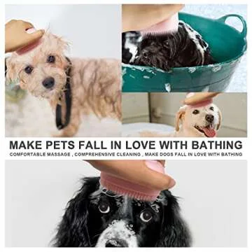 BLMHTWO Pet Bath Brush for Dogs and Cats - Soft Silicone