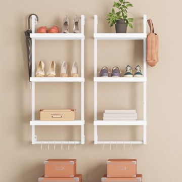 FUSUNBAO 3-Tier Floating Wall Shelves for Small Spaces