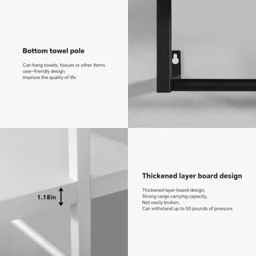 FUSUNBAO 3-Tier Floating Wall Shelves for Small Spaces