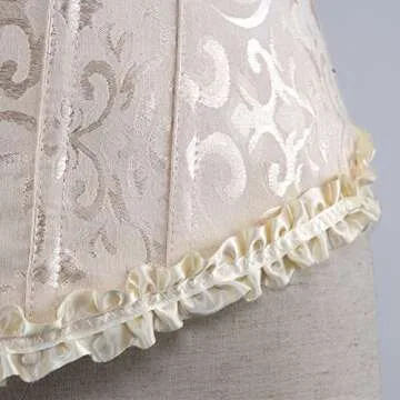 Women Plus Size Corsets Bustier Top Waist Belt Costumes X-Small Beige