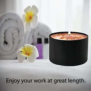 LEXONIX 24pcs Black Candle Tins for Crafting Gifts