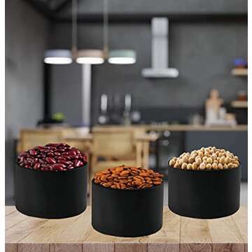 LEXONIX 24pcs Black Candle Tins for Crafting Gifts