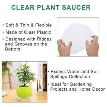 Durable Plant Saucers - 10 Heavy Duty Trays for Pots