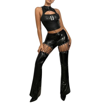 BEAUDRM Faux Leather Tank Top - Stylish & Edgy Crop