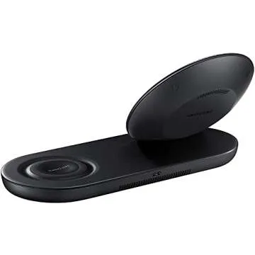 Samsung Wireless Charger Duo Fast Charge Stand & Pad Universally Compatible with Qi Enabled Phones and Select Samsung Watches (Renewed)