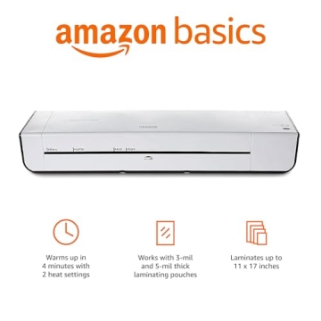 Amazon Basics 12-Inch Thermal Laminator for Versatile Use