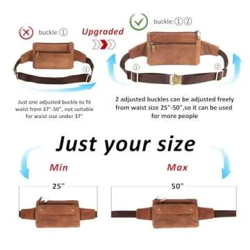 Stylish Loyofun Unisex Brown Leather Waist Bag