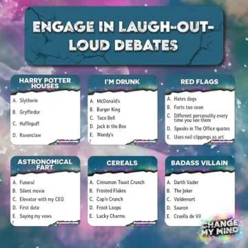 Change My Mind - Chaotic Party Game for Adults - Rank & Debate Absurd Topics - Hilarious Adult Party Game for Groups of 3-8 Players - Ages 17+