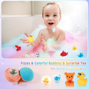 Exciting 24 Pack Kids Bath Bombs with Surprise Toys