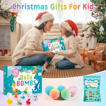 Exciting 24 Pack Kids Bath Bombs with Surprise Toys