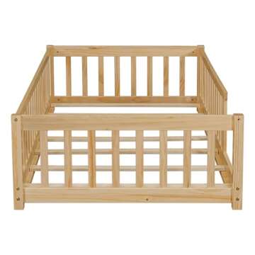 PVWIIK Montessori Twin Floor Bed for Safe Sleep