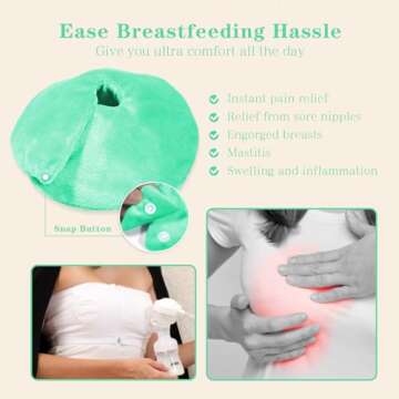 Breast Pain Relief Gel Ice Packs for Nursing Moms
