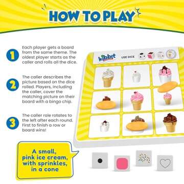 Kibbit - Bingo Style Game Targeting Descriptive Language, Sentence Structure, and Ability to Follow Multi-Component Directions