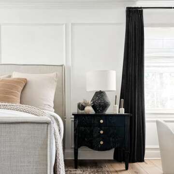 Elegant TWOPAGES Faux Linen Curtains with Blackout Lining