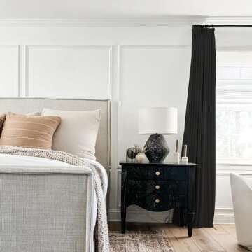 Elegant TWOPAGES Faux Linen Curtains with Blackout Lining