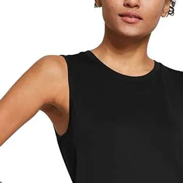 BALEAF Workout Tank Tops for Women Sleeveless Running Shirts Activewear Gym Yoga Tops Black Size S