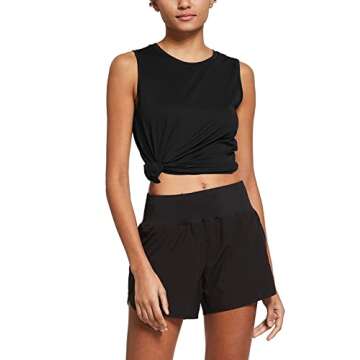 BALEAF Workout Tank Tops for Women Sleeveless Running Shirts Activewear Gym Yoga Tops Black Size S