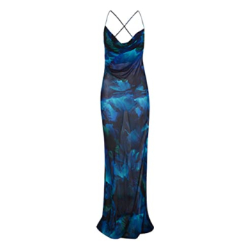 Stunning Tie Dye Mesh Maxi Dress for Modern Women - Trendy and Comfortable
