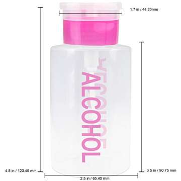 Beauticom 9 oz Alcohol Labeled Push Down Liquid Pumping Dispenser Empty Bottle, Professional, Person...
