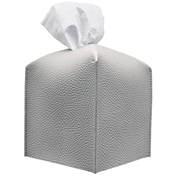 carrotez Tissue Box Cover, [Refined] Modern PU Leather Square Tissue Box Holder - Decorative Holder/...