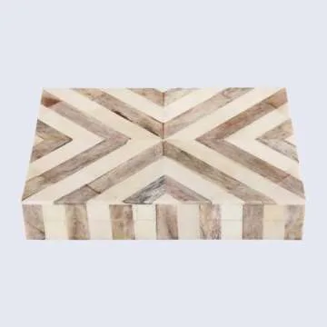Handmade Chevron Decorative Storage Box for Home Decor