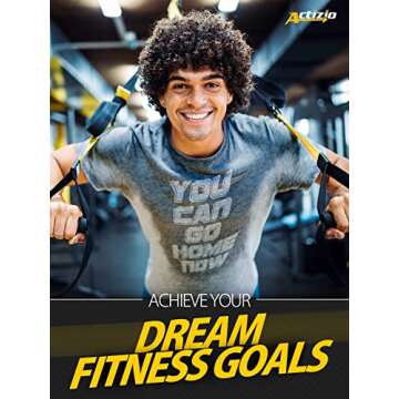 Actizio Men's Workout Shirt Cotton Fabric T-Shirt Short Sleeve Sweat Activated Motivational Exercise...