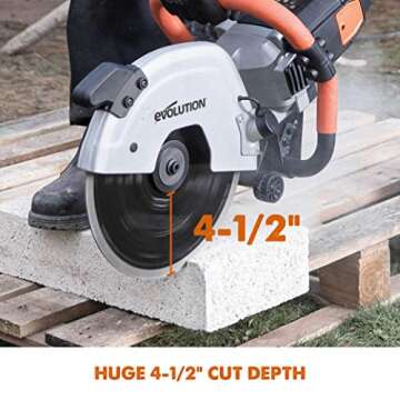 Evolution Power Tools R300DCT 12 inch Concrete Saw (Aka Circular Saw, Angle Grinder, Chop / Cut Off ...