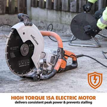 Evolution R300DCT Electric Concrete Saw for Deep Cuts