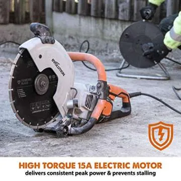 Evolution R300DCT Electric Concrete Saw for Deep Cuts