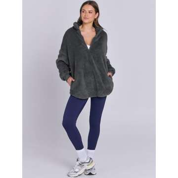 Cozy ANRABESS Fleece Zip Up Sweatshirt for Women 2024