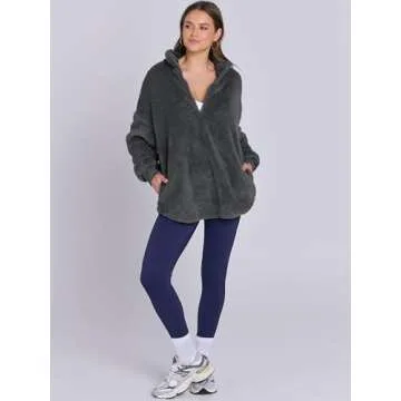 Cozy ANRABESS Fleece Zip Up Sweatshirt for Women 2024