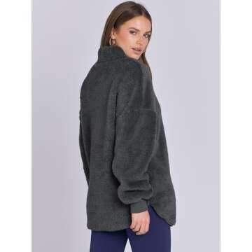 Cozy ANRABESS Fleece Zip Up Sweatshirt for Women 2024