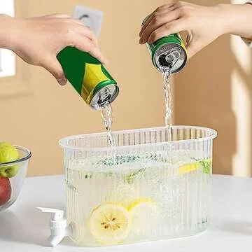 Compact Drink Dispenser with Spigot - 1 Gallon Capacity