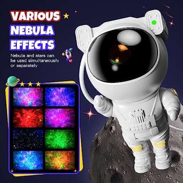 JUIARA Astronaut Star Galaxy Projector - Nebula & Starlight Lamp with Remote Control