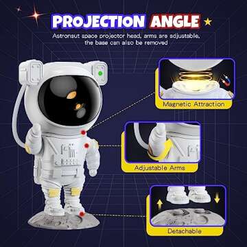 JUIARA Astronaut Star Projector for Cosmic Ambiance