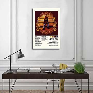 DIANSHANG Kanye Posters The College Dropout Album Cover Canvas Poster Cool Wall Decor Art Print Posters for Room Aesthetic Unframe:16x24inch(40x60cm)