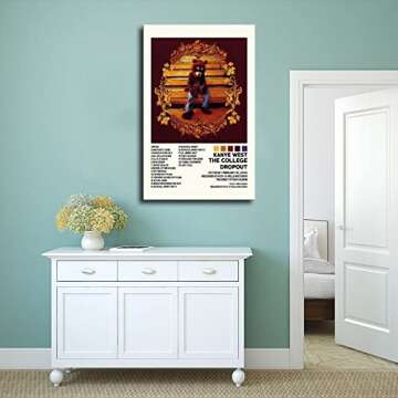 DIANSHANG Kanye Posters The College Dropout Album Cover Canvas Poster Cool Wall Decor Art Print Posters for Room Aesthetic Unframe:16x24inch(40x60cm)
